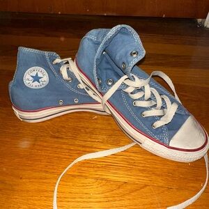 Converse blue vintage wash high top